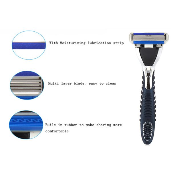 Safety Electric Male Shaving Razor 1 Handle With 2 Cartridges Pace 4 Razor