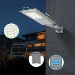 Aluminum High Power Solar Street Light Motion Sensor DC 100 W 200 W 300 W IP66