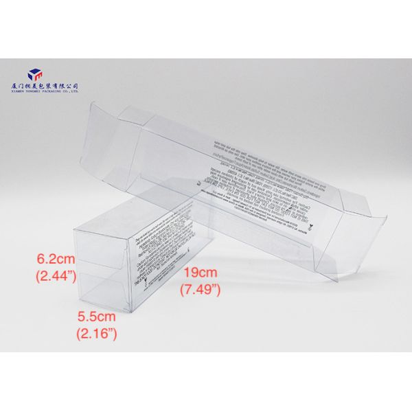 Rectangle Shape Clear PVC Packaging Boxes Two Ends Open Design Offset Printing