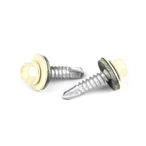 Galvanized 25mm Yellow Hex Flange Head Self Drilling Screws for Door Wood