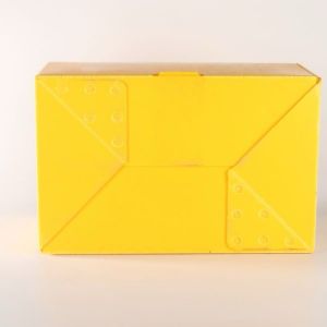Waterproof Plastic Reusable Boxes Yellow Reusable Bulk Containers Nestable
