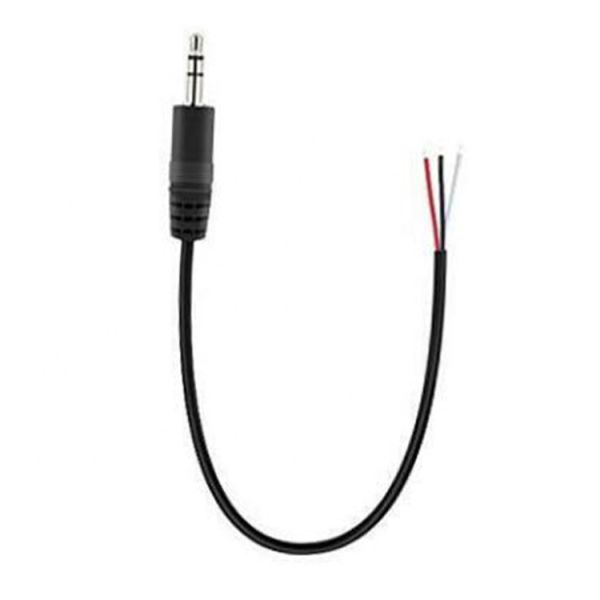 TRS 2 Pole Stereo Audio Jack 3.5mm Male Plug to Stripped Tinned Bare Wire Open End Cable