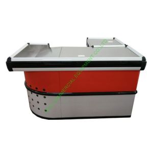 Double Colours Store Cash Register Stand Metal Customized Checkout