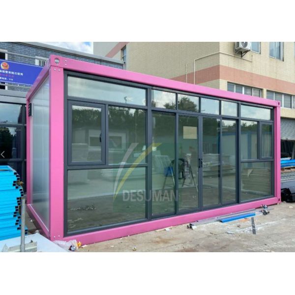 Buy Labor Camp Glass Curtain Wall Detachable Container House at wholesale prices