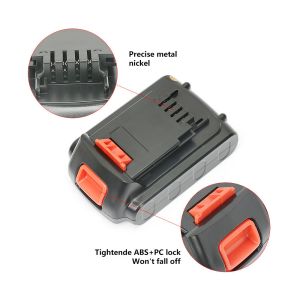 Quality Rechargeable Black &amp; Decker Power Tool Batteries 20V 3000mAh Li Ion cell for sale