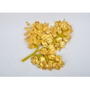 Fireproof Lamination Simulated Faux Green Plants Leaves With Stems