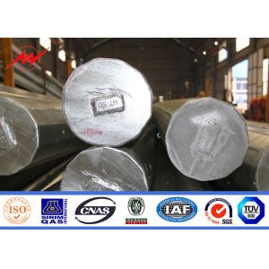 China Polygonal 110KV Costa Rica Galvanized Electric Transmission Line Poles Q345 on sale