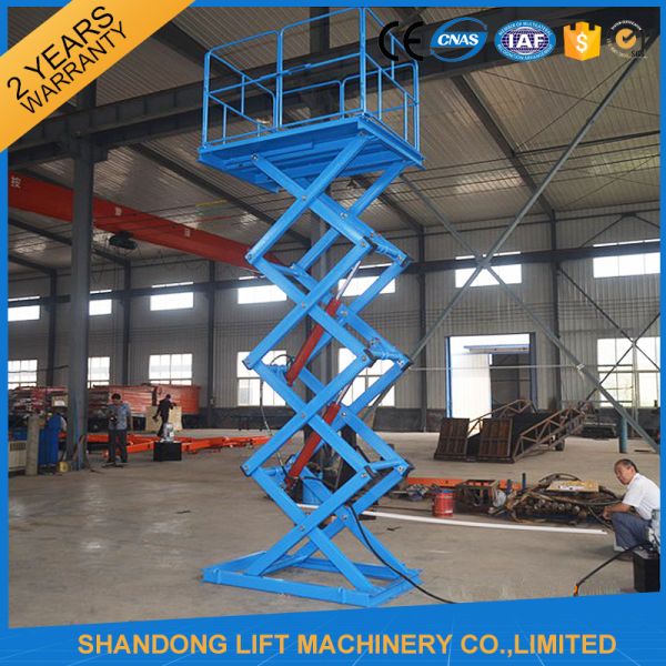 1 Ton Stationary Hydraulic Scissor Lift for Home Use 1.6m x 1.2m Platform size