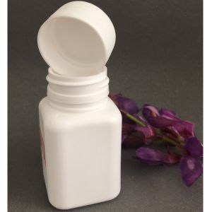 White Plastic Square Bottle Pharmaceutical Tablet Packaging Solid HDPE