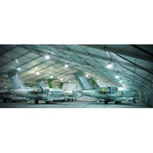 Aluminum Frame Aircraft Hangar Tent Temporary With PVC Roof / Lifting Door