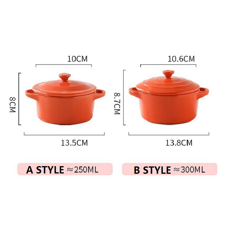 Mini Stoneware Ceramic Oven Bowl Pot For Creme Brulee Cake Oven