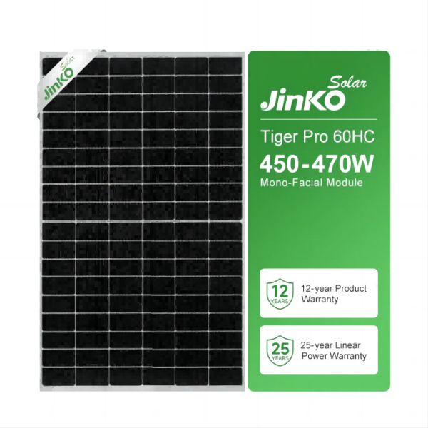 Buy Monofacial Jinko Tiger Pro 460W Single Glass Solar Photovoltaic Modules at wholesale prices