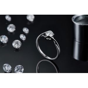 925 Sterling Silver Women Jewelry 3 carat Natural Moissanite Promise Ring