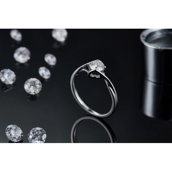 925 Sterling Silver Women Jewelry 3 carat Natural Moissanite Promise Ring Wedding Ring Engagement Gemstone Jewelry