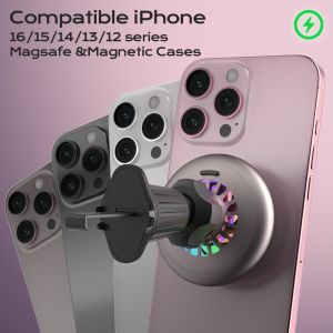 Magsafe Car Mount Starry Sky Light Effect Fast Heat Dissipation QI2 Fast