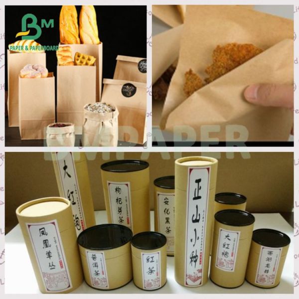 40grs food safe one side premium glossy brown sack kraft paper