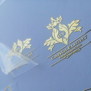 Custom Logo Transparent Metal Transfer Sticker Clear Waterproof