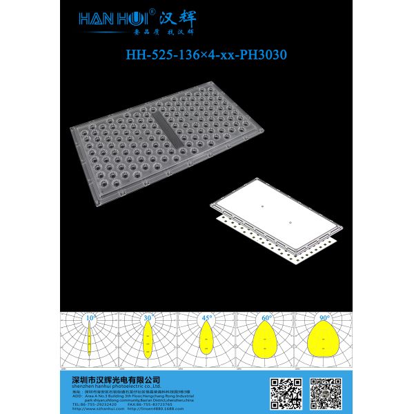 Buy Optical PC Lens for Stadium Lighting 544pcs 3030LEDs 92% Transmittance at wholesale prices