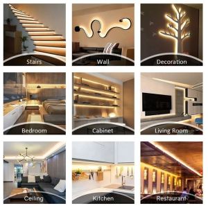 120leds 8mm 12v 24v Ice-Blue Die-Cutting Board SMD2835 Led Strip Light for