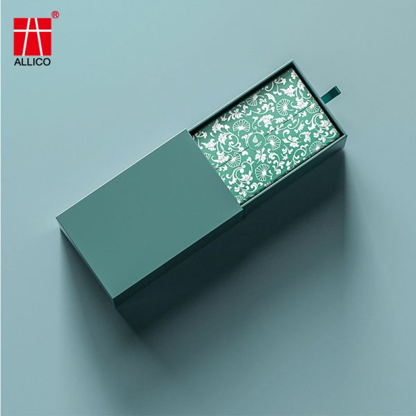 Buy Blue Yellow Rigid Cardboard Sliding Drawer Gift Boxes Customized Printing at wholesale prices