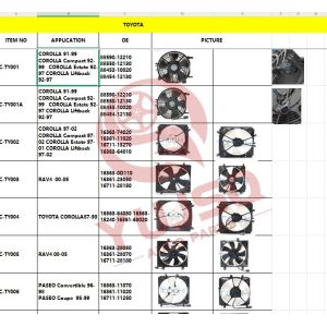 12V Toyota Hilux Radiator Fan OEM 64401-02D50 48066-29215