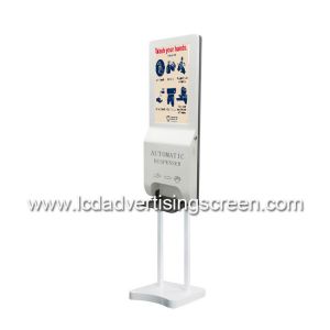 Android Lcd Digital Signage 21.5 Inch With Automatic Foam Soap Hand Sanitizer