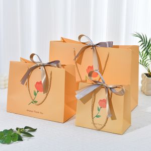Customized Pattern Printing Gift Bag Birthday Gift Handbag Simple Packaging