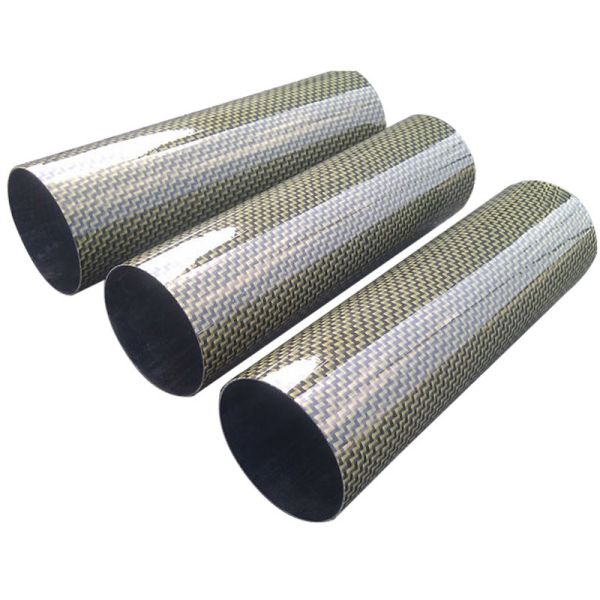 Buy Roll Wrapped Carbon Fibre Hollow Round Tube 3K Twill at wholesale prices