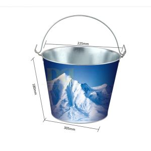 Quality DADI Large Capacity Beverage Cooler Tub Customized Beer Tub Cooler Tinplate Metal Ice Bucket for sale