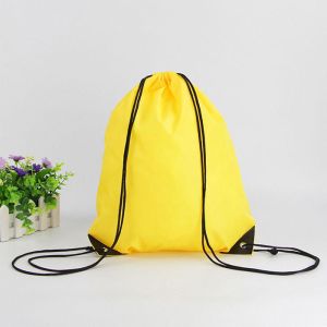 Anti Bacterial PP Reusable Drawstring Bag 125gsm Drawstring Eco Bag Purple