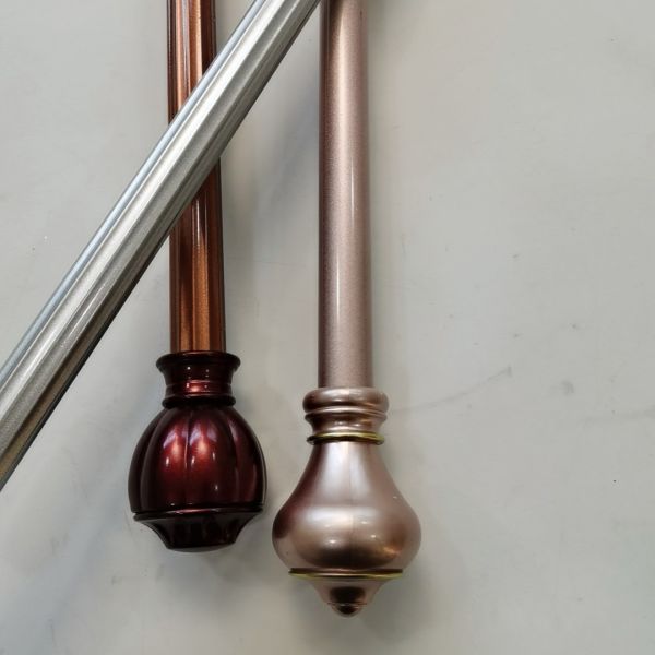 Buy Adjustable 0.3mm 12mm Black Wrought Iron Curtain Pole at wholesale prices