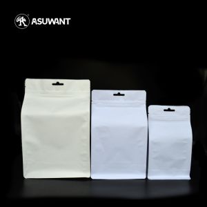 Biodegradable Kraft Paper k Bag Moisture Proof Different Sizes With U Notch