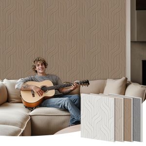 China Modern Style PET Wall Panel Soundproof Decorative for Retail Store Hotel Exhibition Hall Graphic Design Solution on sale