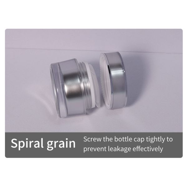 Customer's Logo Luxury 10g Round PS Silver Empty Clear Plastic Packaging Cosmetic Cream Jar for Lip Balm