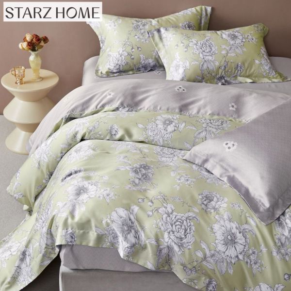 Viscose and Cotton Filling 100% Cotton Bedsheets Set for Luxurious Floral Bed Cover