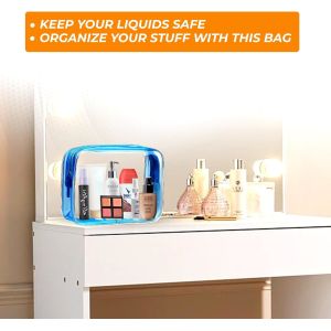 Lager Capacity Waterproof Durable Clear Toiletry Bags With Zipper