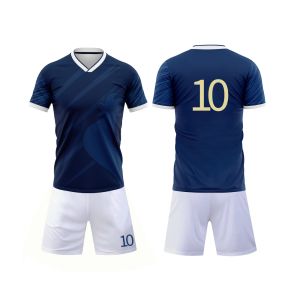 Quick Dry Custom Team Jersey Breathable LightWeight Striped Soccer Shirt