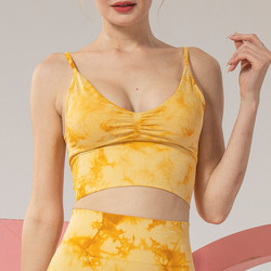 Plus Size High Impact Sports Bras For Big Bust Tie Die Wireless Multicolor