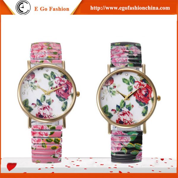 GV03 Rose Flower Band Alloy Watch Top Quality Branding Watches GENEVA Woman