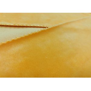 Dark Yellow Velvet Fabric Material 280GSM 92% Polyester Microfiber Velvet