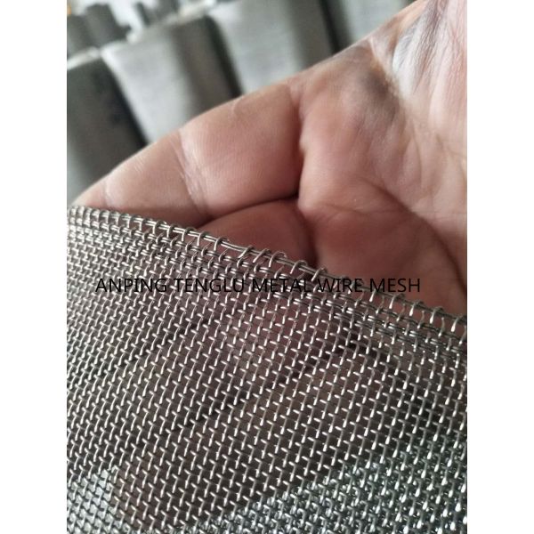 Buy Strong Stainless Steel Woven Wire Mesh With Reinforcement Wire On Side at wholesale prices