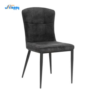 PU Leather Black Modern Dining Chairs Resistant Scratches For Home Dc-7538