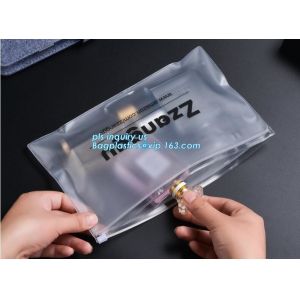EVA Garment Packing Bag With zipper slider, cpe frosted zip lock bag with slide