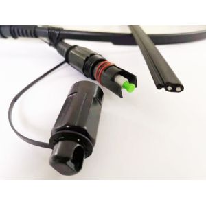 Toneable Flat SST Drop Cable Assembly Pre Connectorized 24AWG 50F