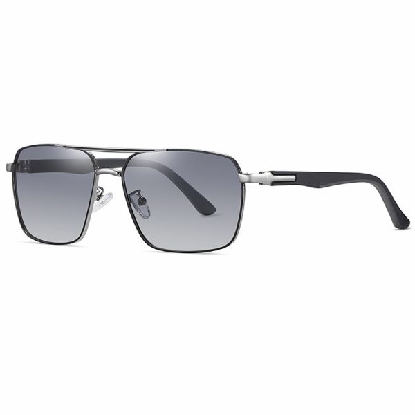 Buy Neutral Metal Frame Sunglasses UV Blocking Square Polarized Glasses at wholesale prices