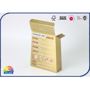 Gold Paper Folding Carton Box Daily Supplies Customizable Packaging