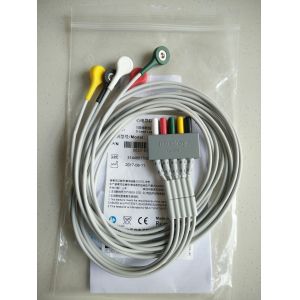 Mindray EL6502B ECG 5-LEAD WIRES, SNAP, ADU, TPU, IEC - 0010-30-42736