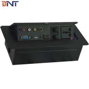 Office Desk Mounted Power Sockets , Zinc Alloy Universal Power Plug