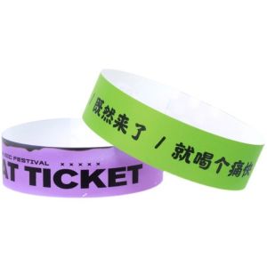 Custom Water Resistant Tyvek Paper Bracelets with Sequential Numbering