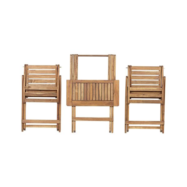 ISO 9001 Garden Outdoor Wood Bistro Table And Chairs Set